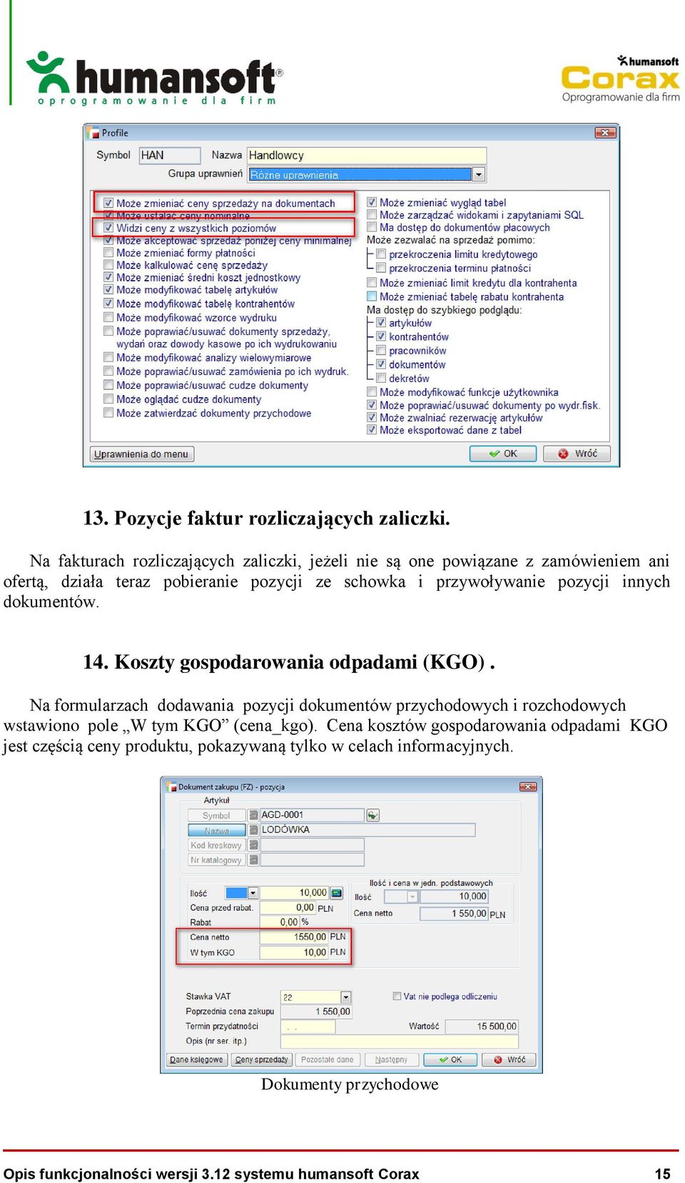 przywoływanie pozycji innych dokumentów. 14. Koszty gospodarowania odpadami (KGO).