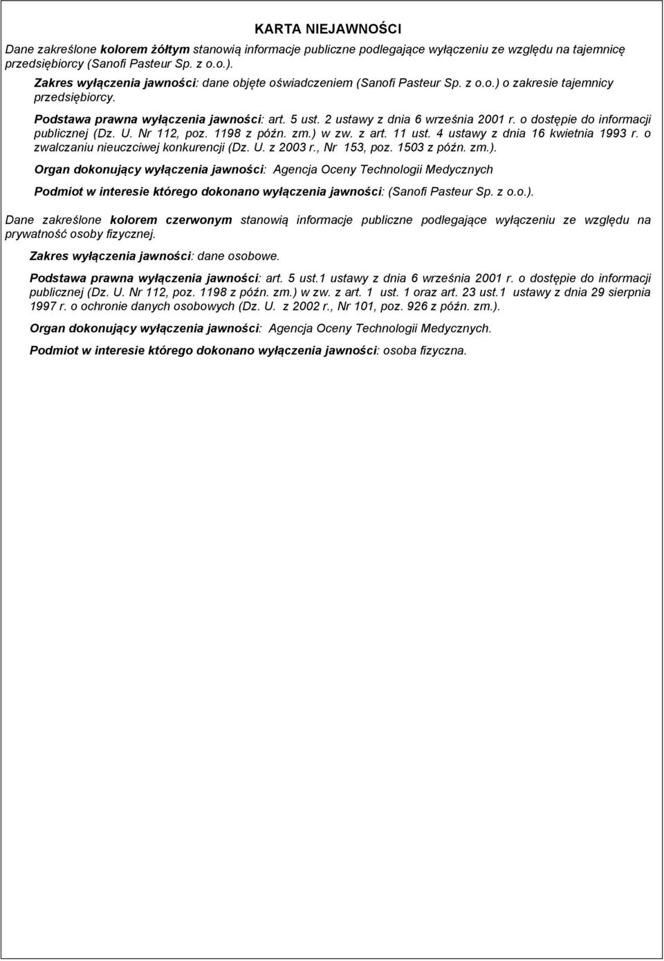 2 ustawy z dnia 6 września 2001 r. o dostępie do informacji publicznej (Dz. U. Nr 112, poz. 1198 z późn. zm.) w zw. z art. 11 ust. 4 ustawy z dnia 16 kwietnia 1993 r.