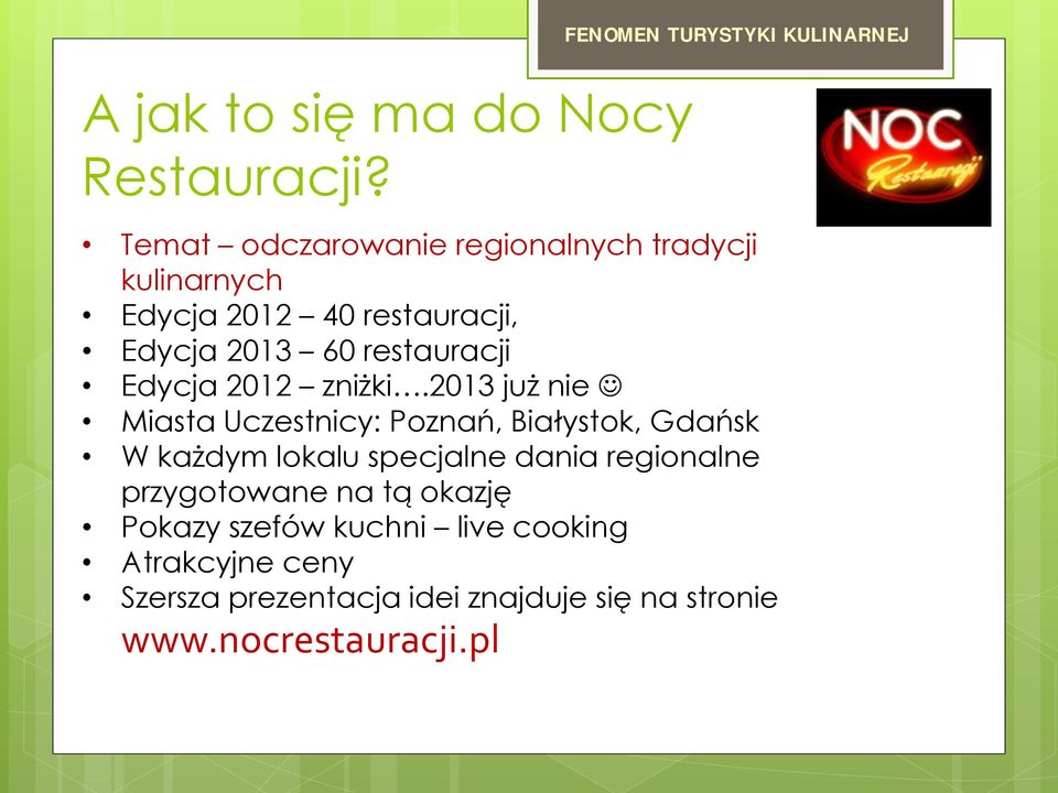 restauracji Edycja 2012 zniżki.