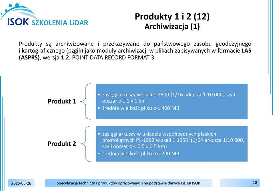 Produkt 1 zasięgi arkuszy w skali 1:2500 (1/16 arkusza 1:10 000, czyli obszar ok. 1 x 1 km średnia wielkość pliku ok.