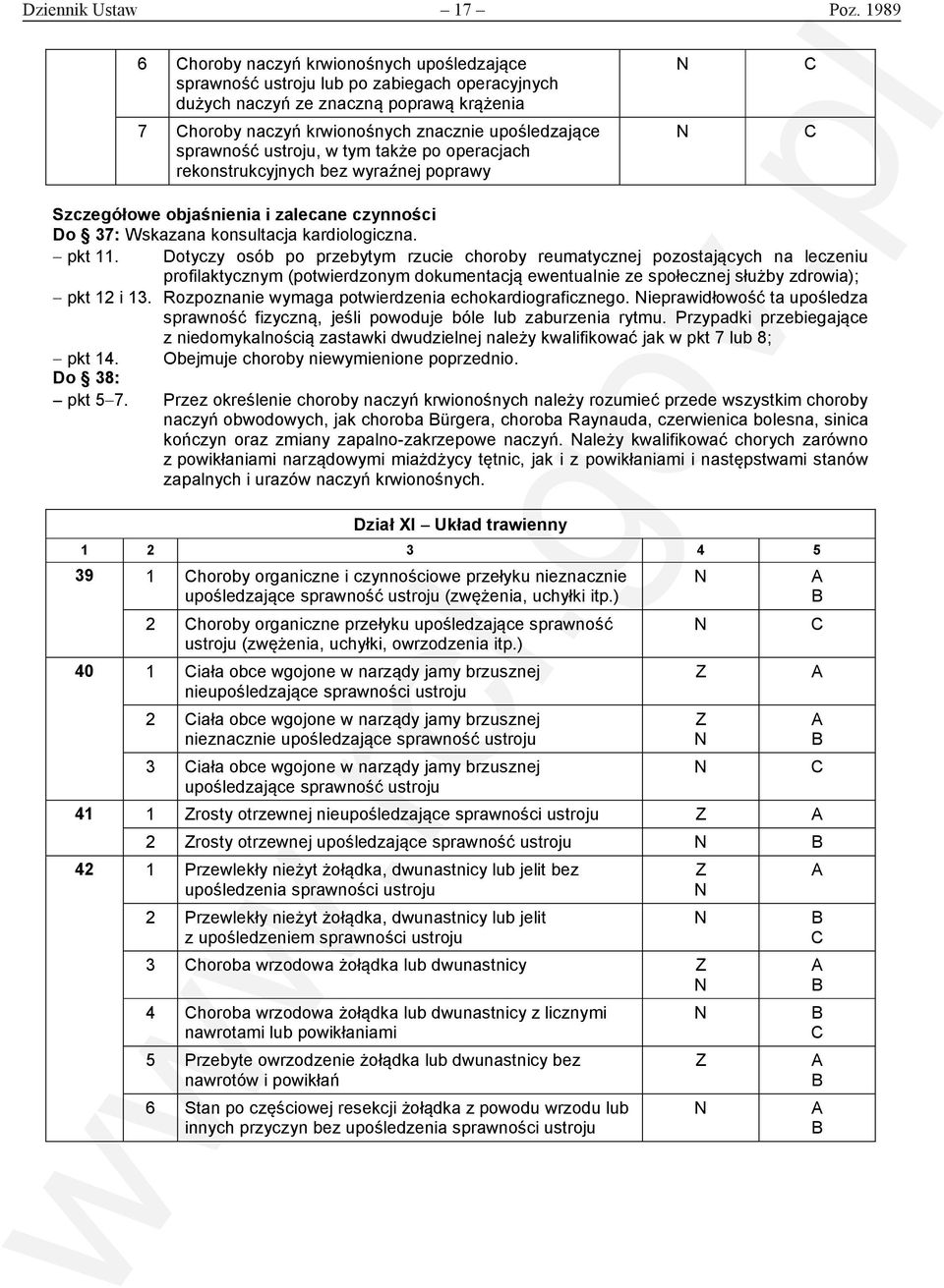 rekonstrukcyjnych bez wyraźnej poprawy Do 37: Wskazana konsultacja kardiologiczna. pkt 11.