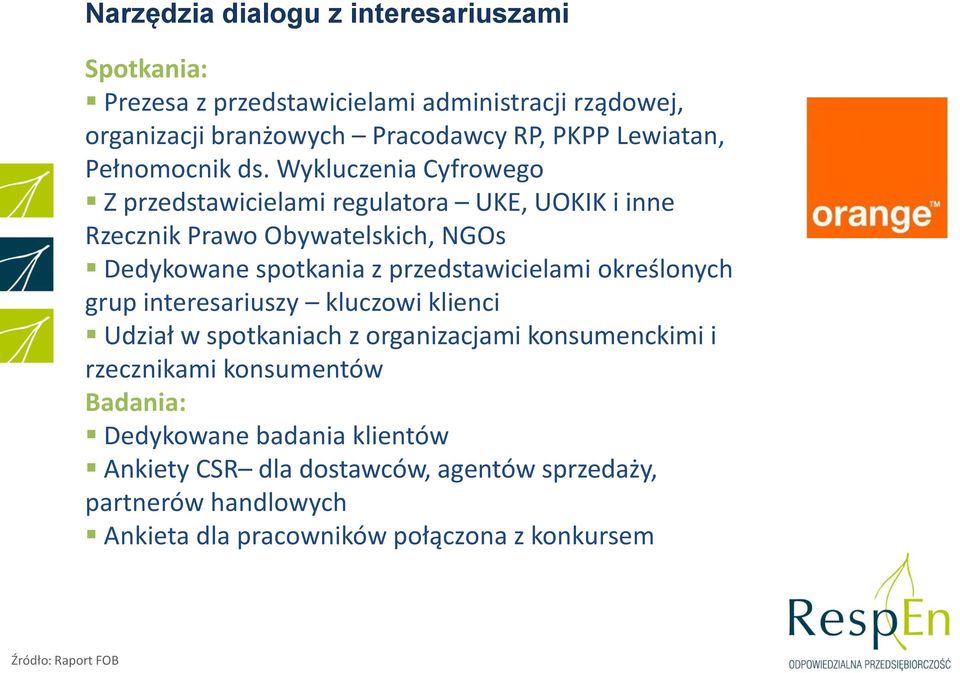 Wykluczenia Cyfrowego Z przedstawicielami regulatora UKE, UOKIK i inne Rzecznik Prawo Obywatelskich, NGOs Dedykowane spotkania z przedstawicielami