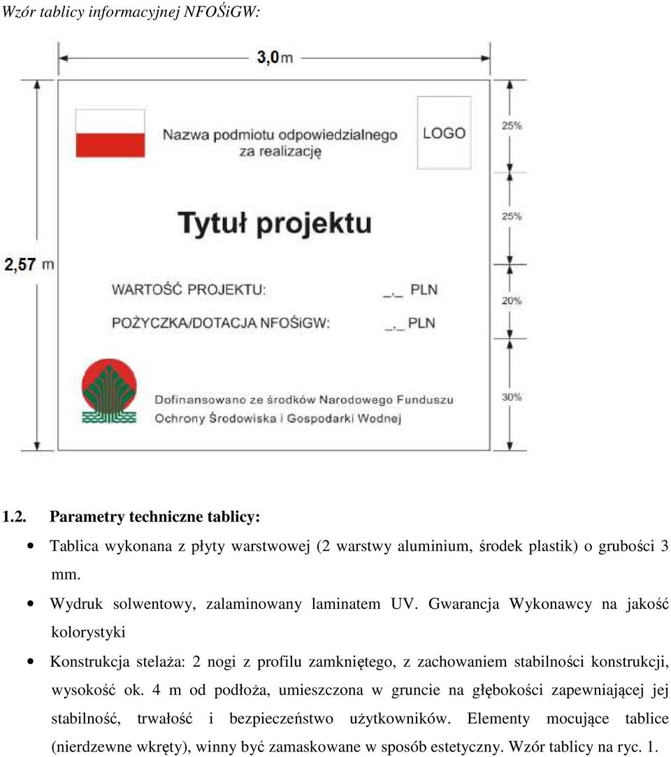 Wydruk solwentowy, zalaminowany laminatem UV.