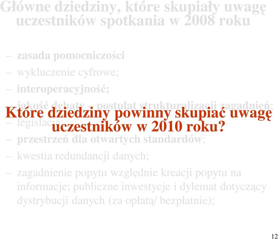 legislacja; uczestników w 2010 roku?