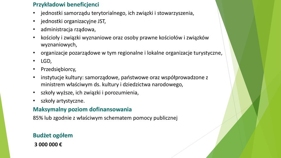 Przedsiębiorcy, instytucje kultury: samorządowe, państwowe oraz współprowadzone z ministrem właściwym ds.