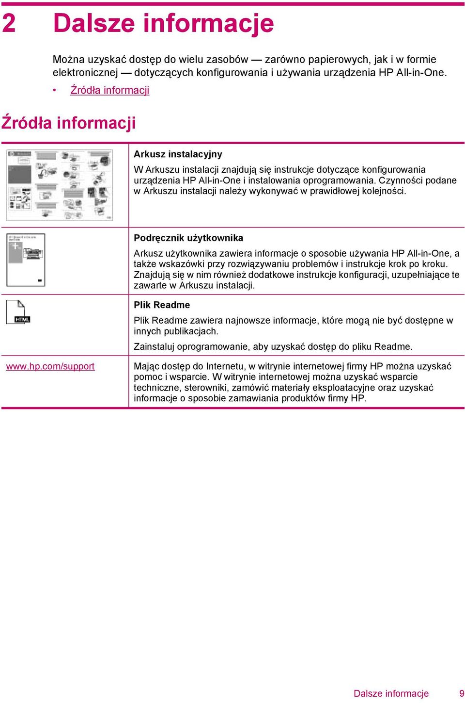 Czynności podane w Arkuszu instalacji należy wykonywać w prawidłowej kolejności.