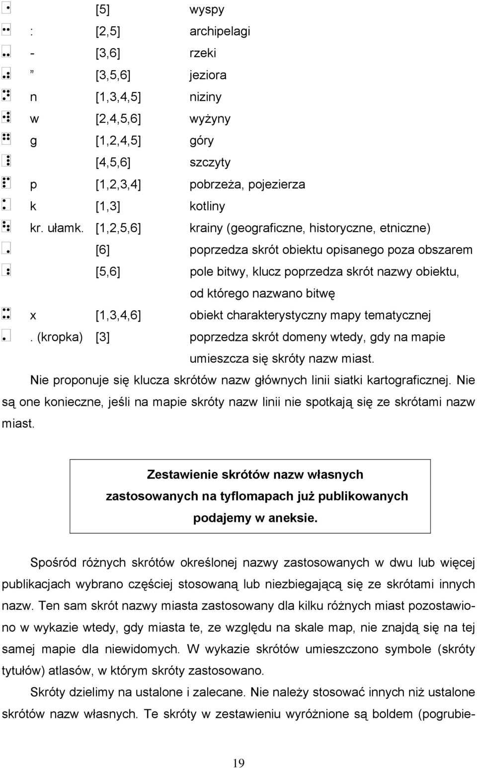 [1,2,5,6] krainy (geograficzne, historyczne, etniczne) & [6] poprzedza skrót obiektu opisanego poza obszarem ; [5,6] pole bitwy, klucz poprzedza skrót nazwy obiektu, od którego nazwano bitwę W x