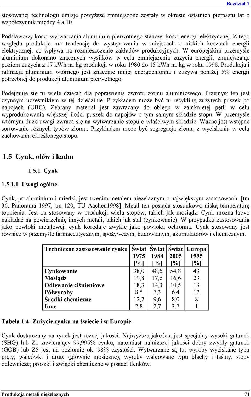 Z tego względu produkcja ma tendencję do występowania w miejscach o niskich kosztach energii elektrycznej, co wpływa na rozmieszczenie zakładów produkcyjnych.