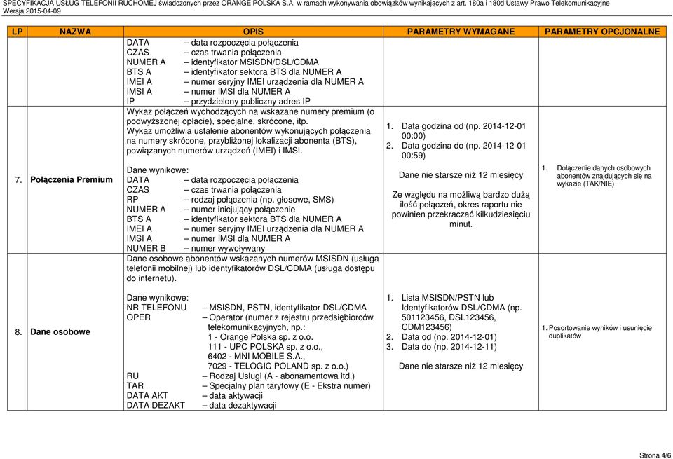 2014-12-01 powiązanych numerów urządzeń (IMEI) i IMSI. 00:59) 7.