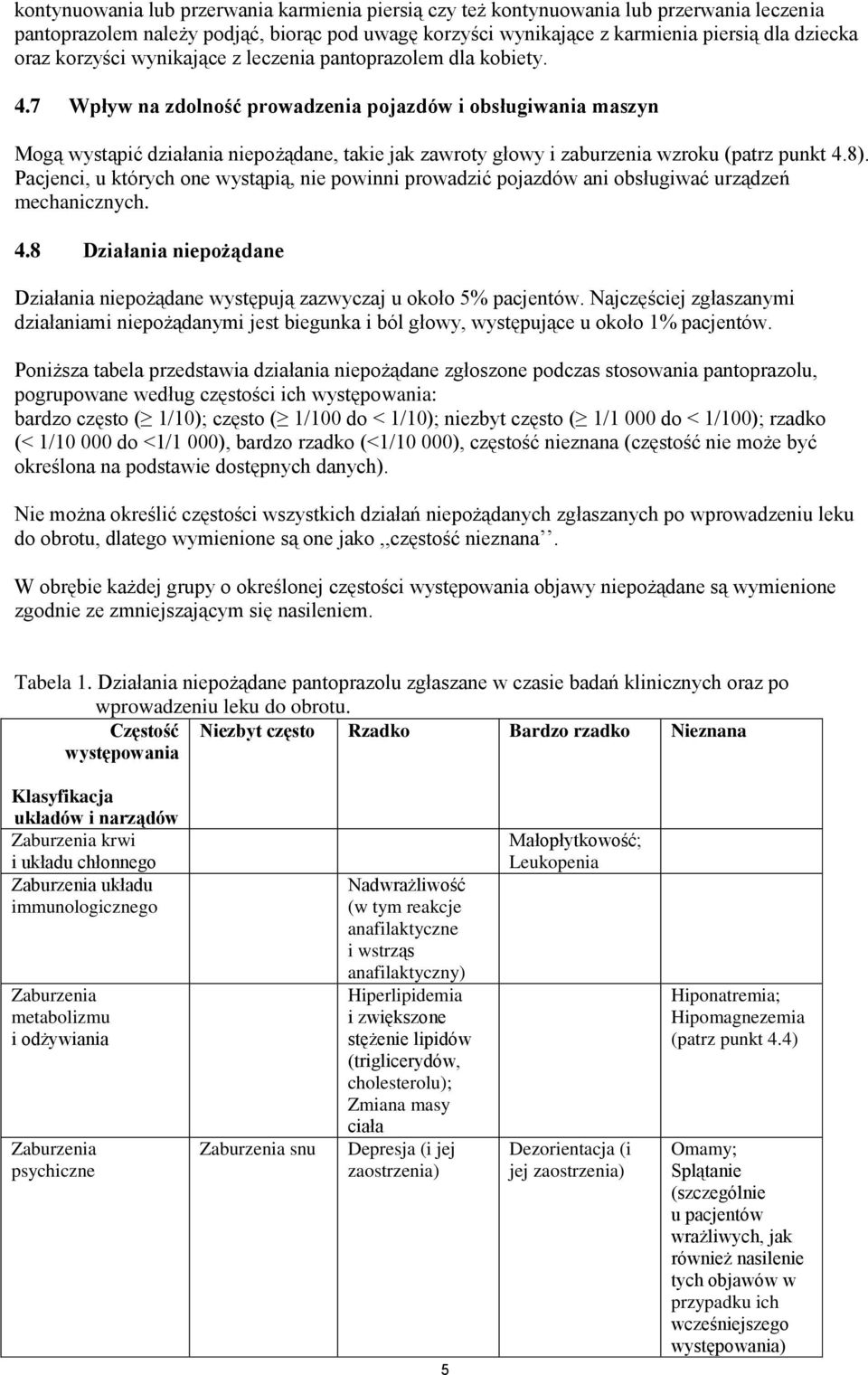 7 Wpływ na zdolność prowadzenia pojazdów i obsługiwania maszyn Mogą wystąpić działania niepożądane, takie jak zawroty głowy i zaburzenia wzroku (patrz punkt 4.8).