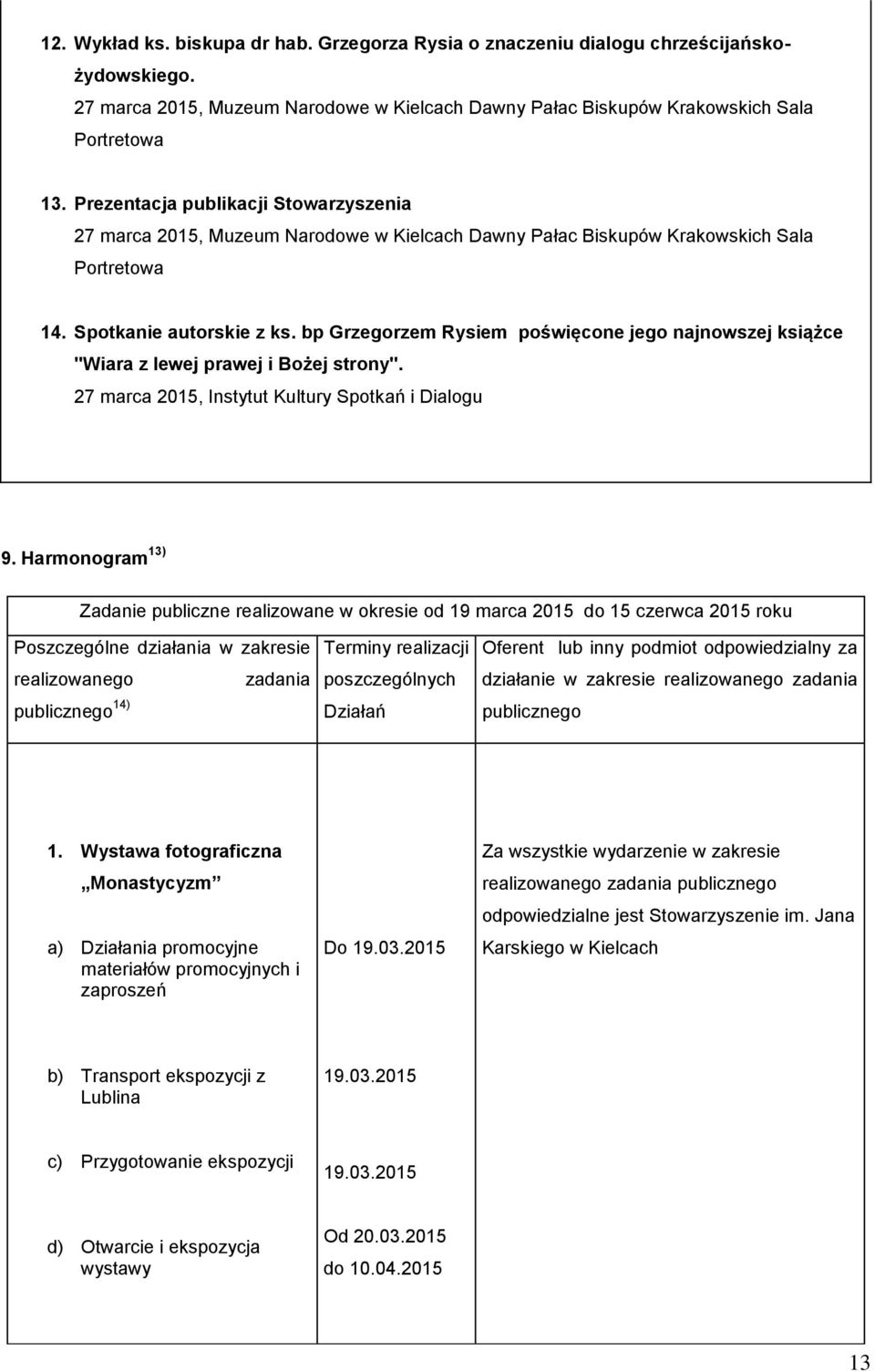 bp Grzegorzem Rysiem poświęcone jego najnowszej książce "Wiara z lewej prawej i Bożej strony". 27 marca 2015, Instytut Kultury Spotkań i Dialogu 9.