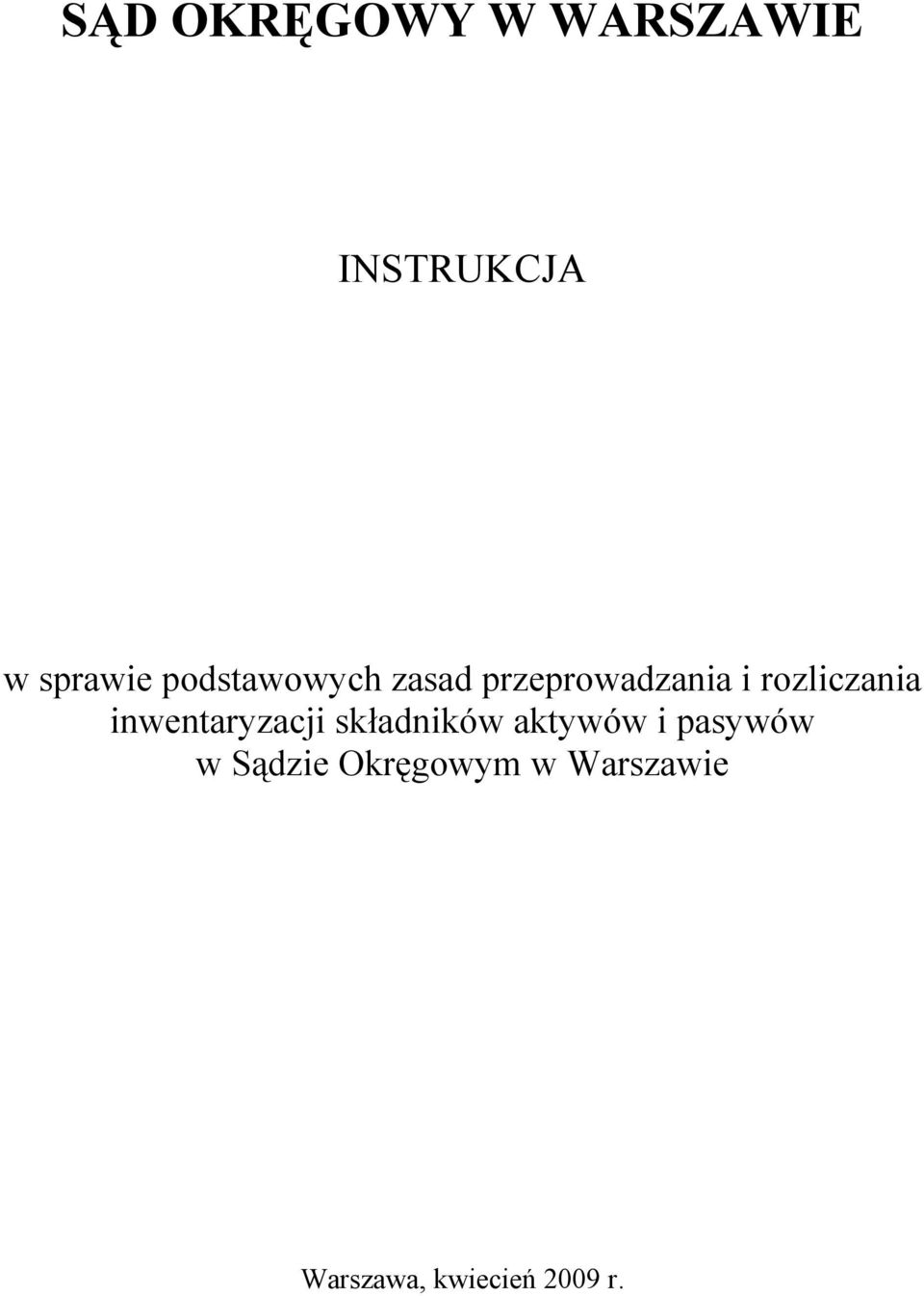 inwentaryzacji składników aktywów i pasywów w