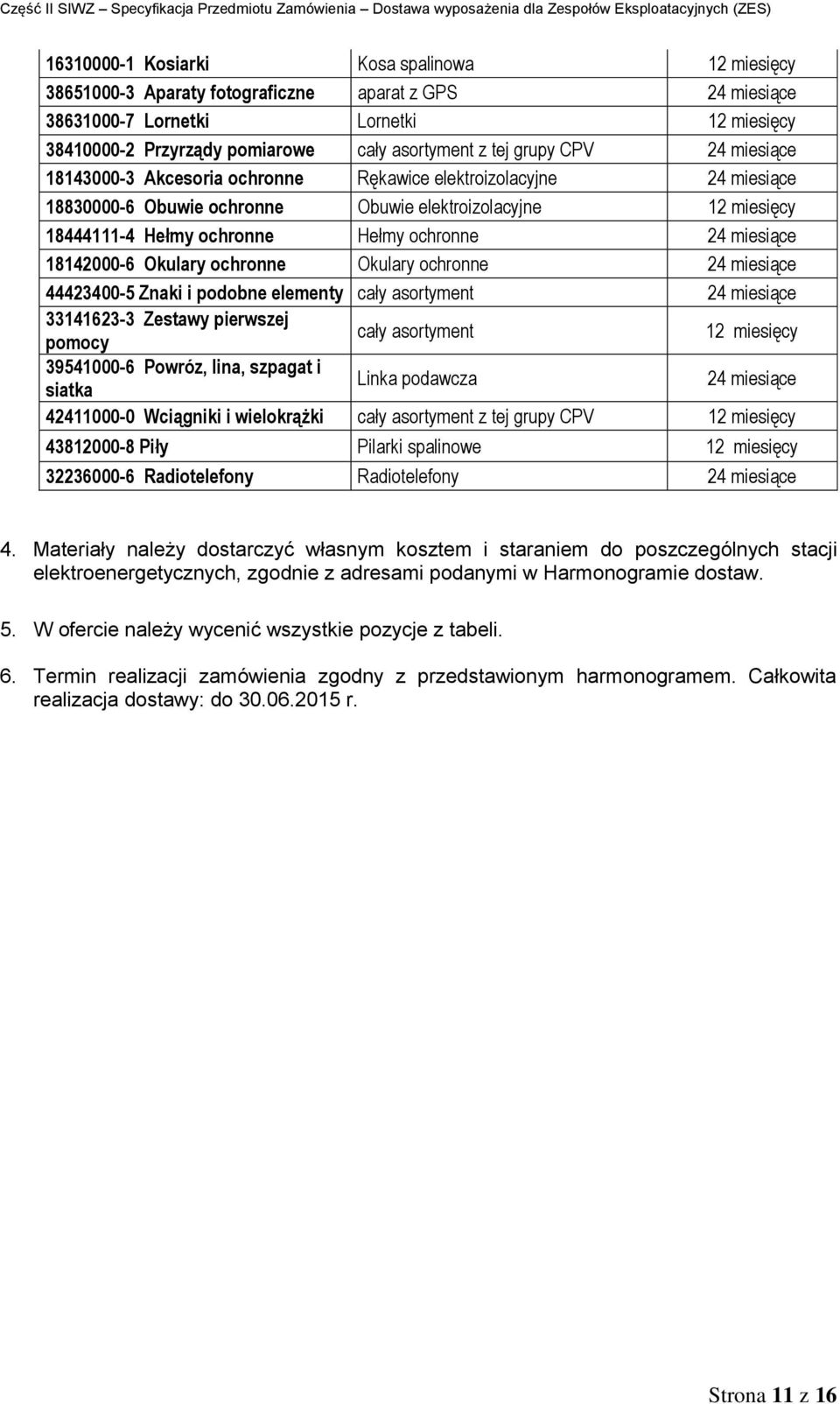 ochronne 4 miesiące 4443400-5 Znaki i podobne elementy cały asortyment 4 miesiące 33463-3 Zestawy pierwszej pomocy cały asortyment miesięcy 3954000-6 Powróz, lina, szpagat i siatka Linka podawcza 4