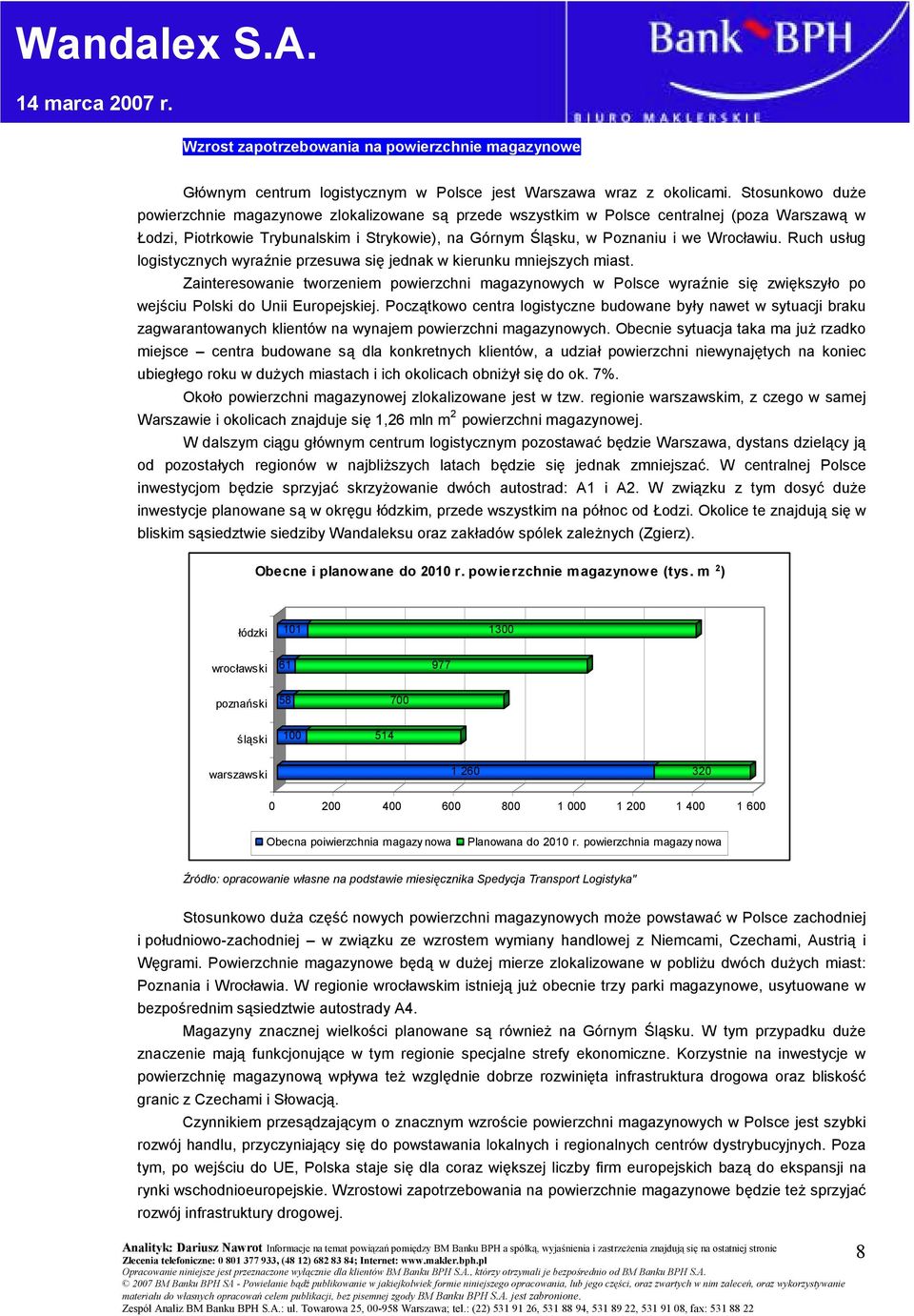 Ruch usług logistycznych wyraźnie przesuwa się jednak w kierunku mniejszych miast.