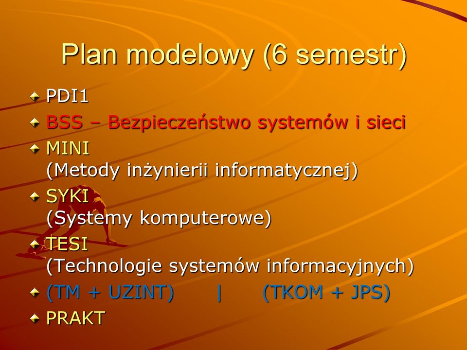 informatycznej) SYKI (Systemy komputerowe) TESI