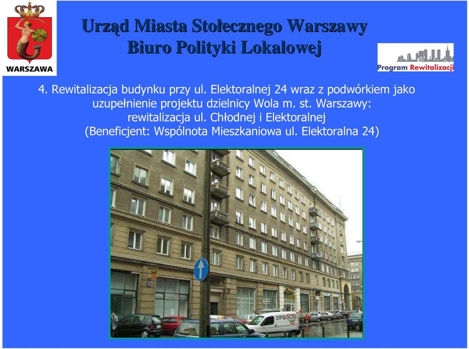 projektu dzielnicy Wola m. st.