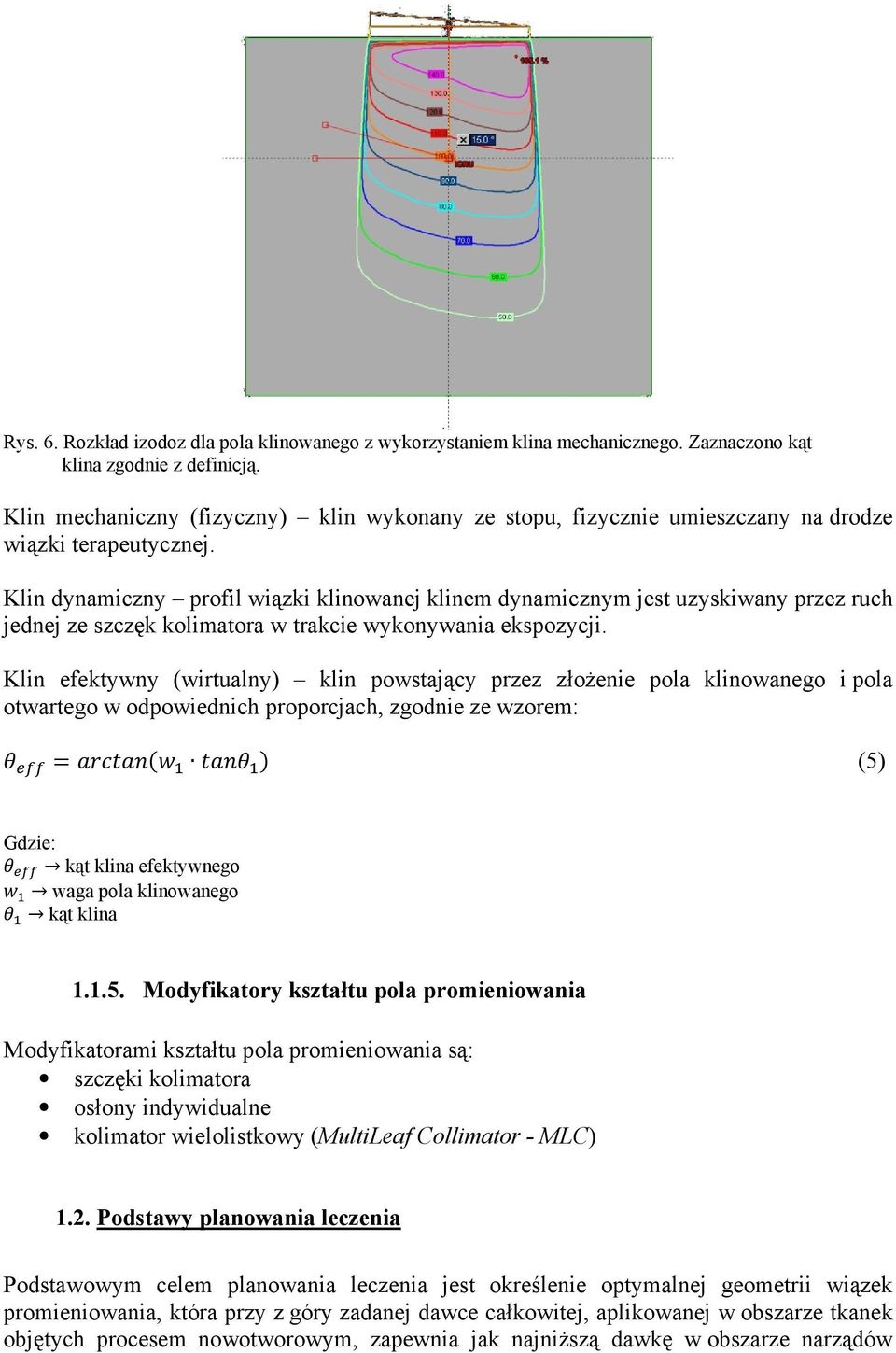 Klin dynamiczny profil wiązki klinowanej klinem dynamicznym jest uzyskiwany przez ruch jednej ze szczęk kolimatora w trakcie wykonywania ekspozycji.