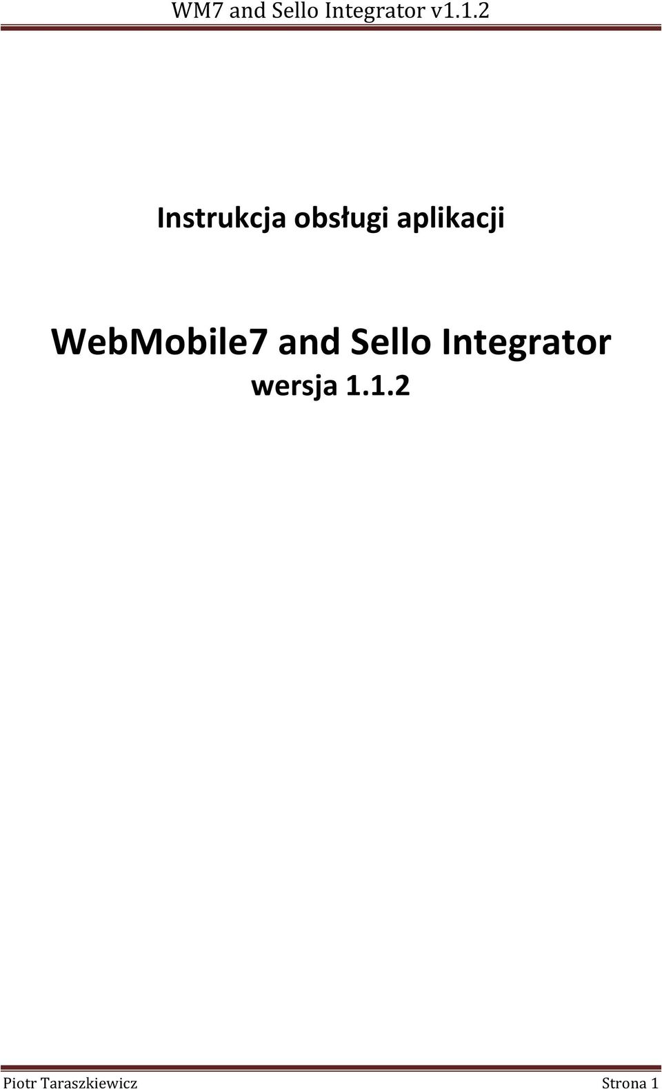 Sello Integrator wersja 1.