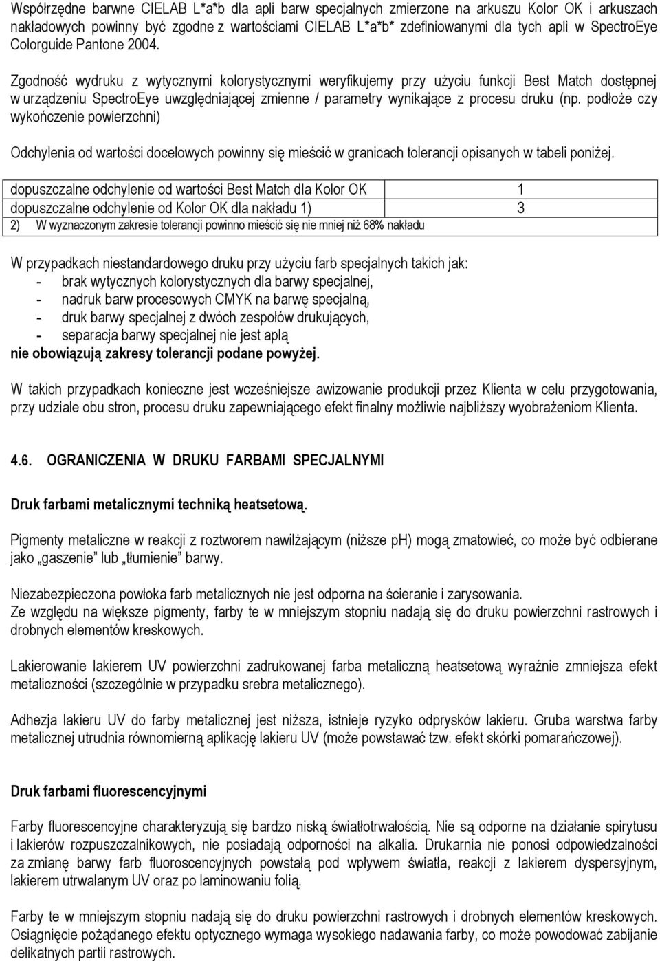 Zgodność wydruku z wytycznymi kolorystycznymi weryfikujemy przy użyciu funkcji Best Match dostępnej w urządzeniu SpectroEye uwzględniającej zmienne / parametry wynikające z procesu druku (np.