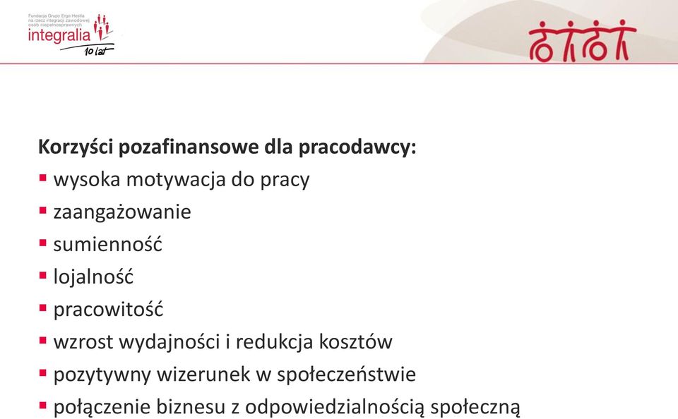 wzrost wydajności i redukcja kosztów pozytywny wizerunek w