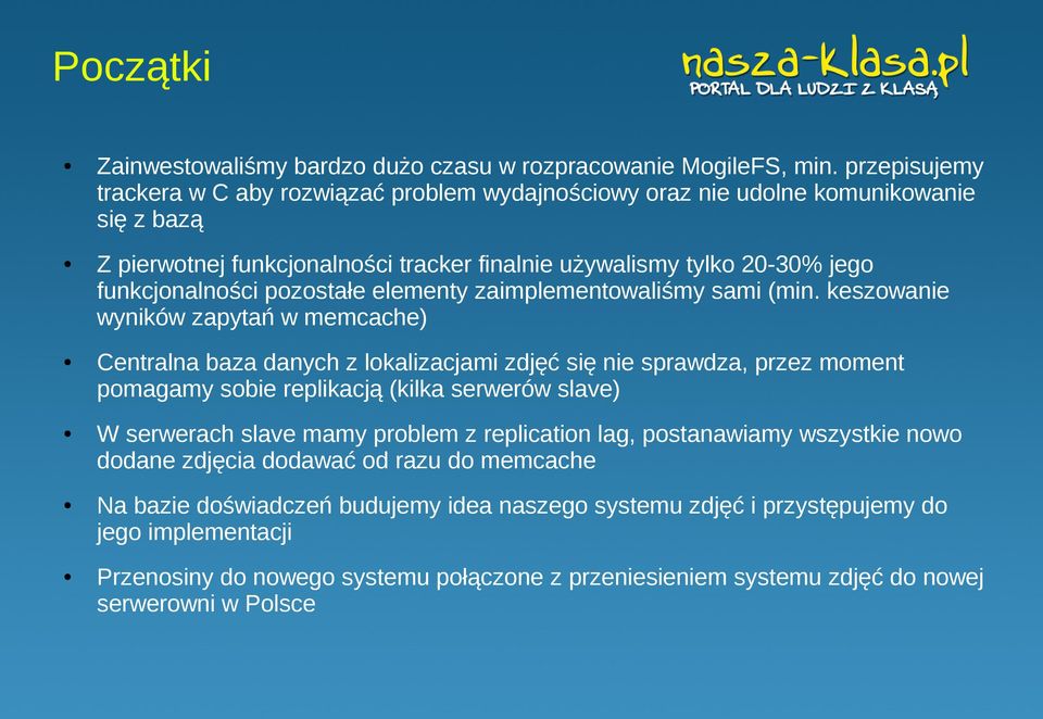 pozostałe elementy zaimplementowaliśmy sami (min.