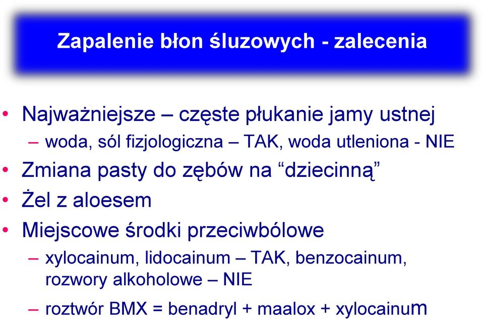 dziecinną Żel z aloesem Miejscowe środki przeciwbólowe xylocainum, lidocainum