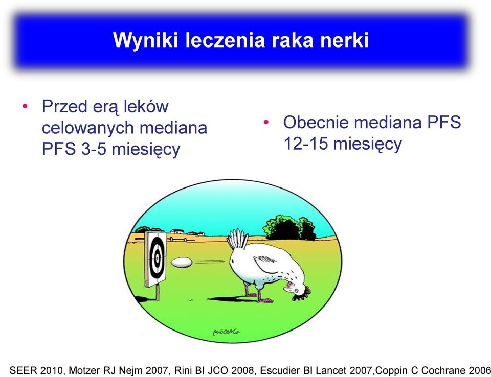 PFS 12-15 miesięcy SEER 2010, Motzer RJ Nejm 2007,