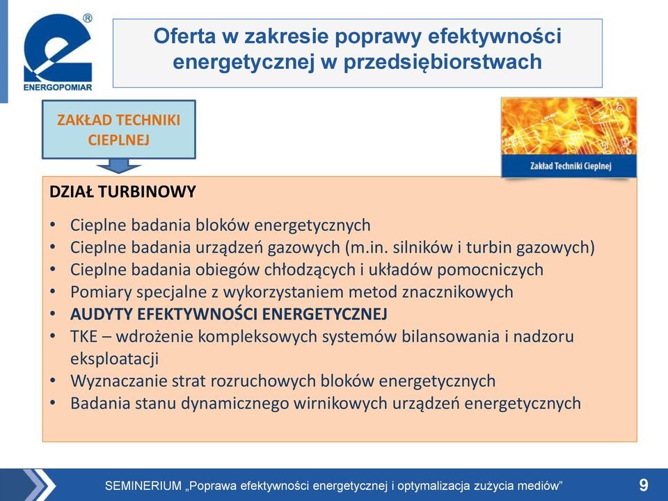 bloków energetycznych Cie