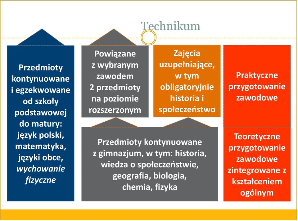 obligatoryjnie historia i społeczeństwo Przedmioty kontynuowane z gimnazjum, w tym: historia, wiedza o społeczeństwie,