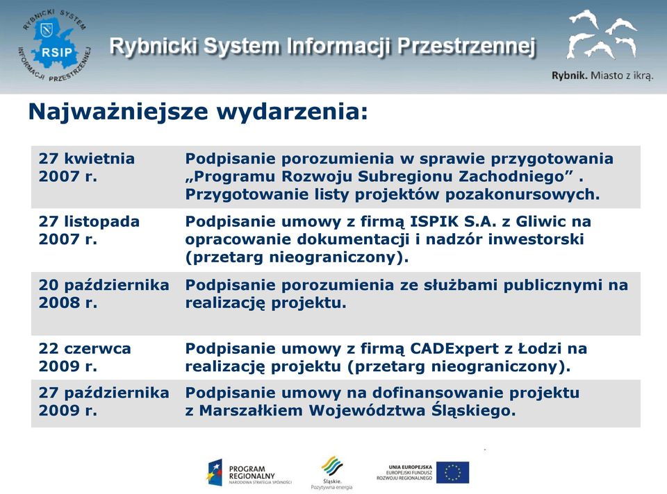 Podpisanie umowy z firmą ISPIK S.A. z Gliwic na opracowanie dokumentacji i nadzór inwestorski (przetarg nieograniczony).