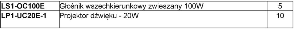 zwieszany 00W 5