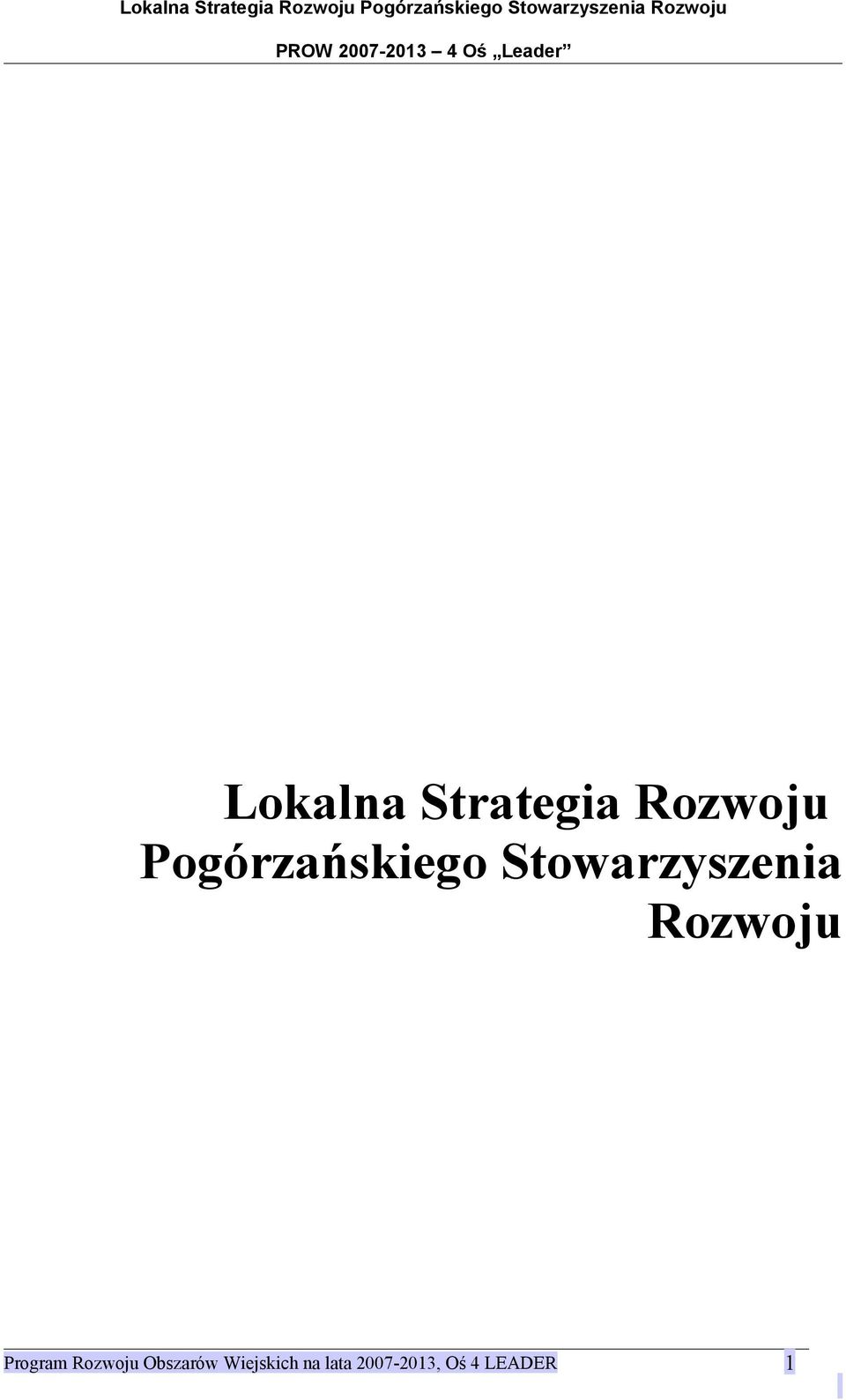 Rzwju Prgram Rzwju Obszarów