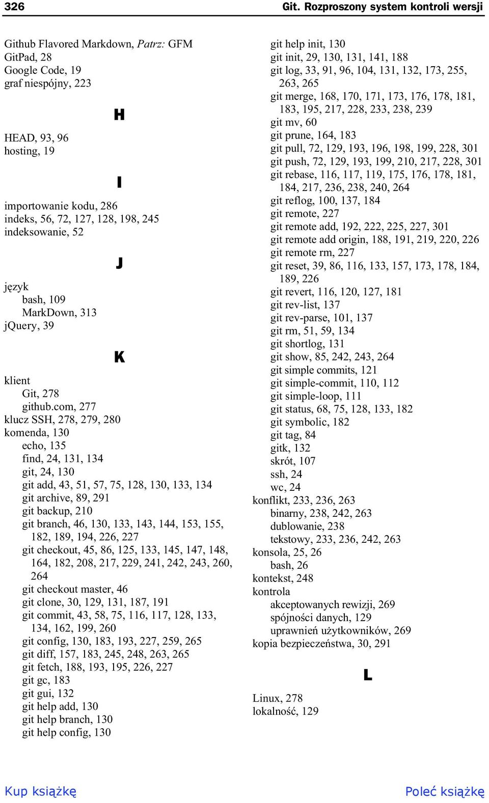 245 indeksowanie, 52 j zyk bash, 109 MarkDown, 313 jquery, 39 I J K klient Git, 278 github.