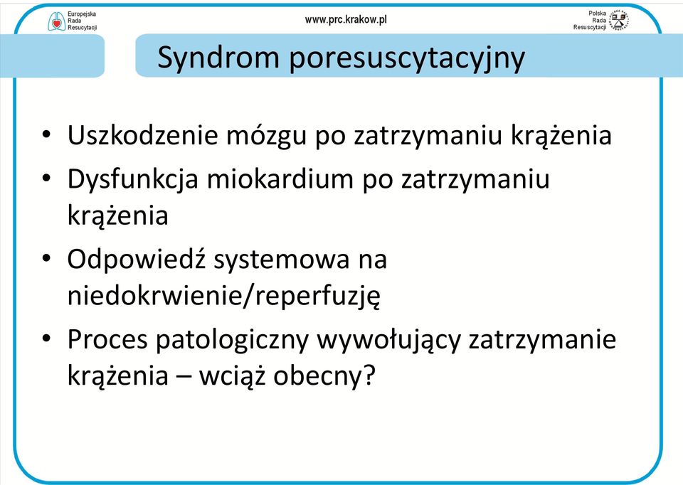 Odpowiedź systemowa na niedokrwienie/reperfuzję