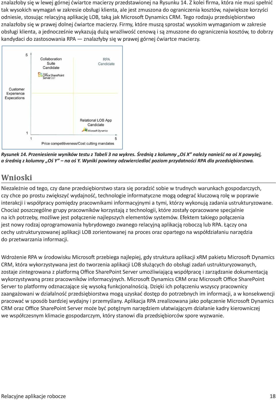 jak Microsoft Dynamics CRM. Tego rodzaju przedsiębiorstwo znalazłoby się w prawej dolnej ćwiartce macierzy.