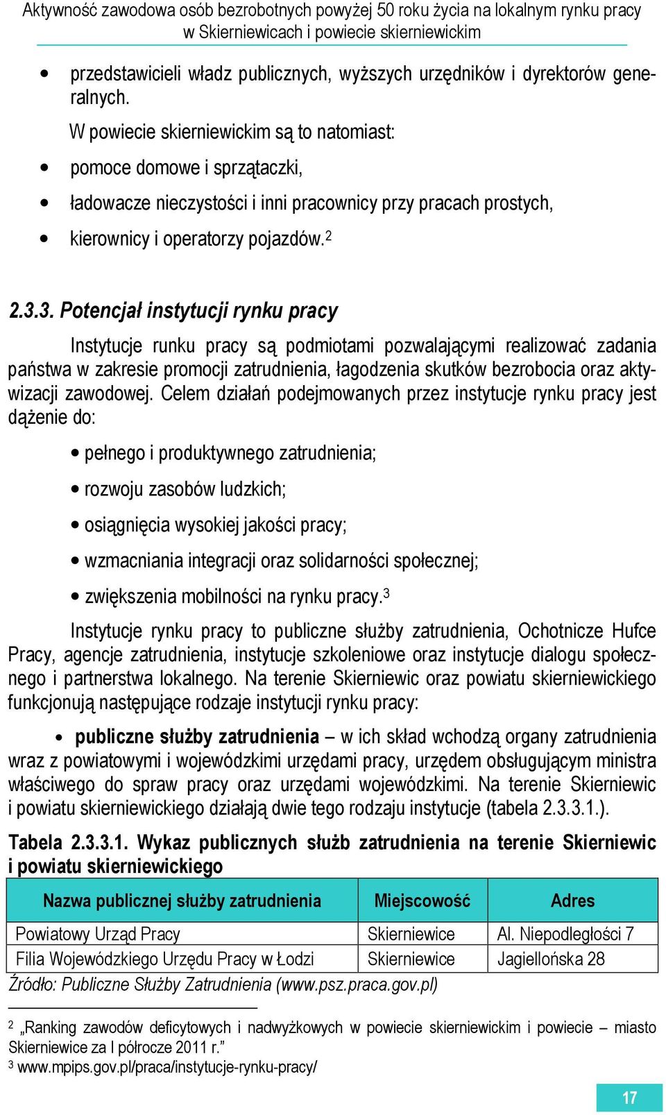 3. Potencjał instytucji rynku pracy Instytucje runku pracy są podmiotami pozwalającymi realizować zadania państwa w zakresie promocji zatrudnienia, łagodzenia skutków bezrobocia oraz aktywizacji