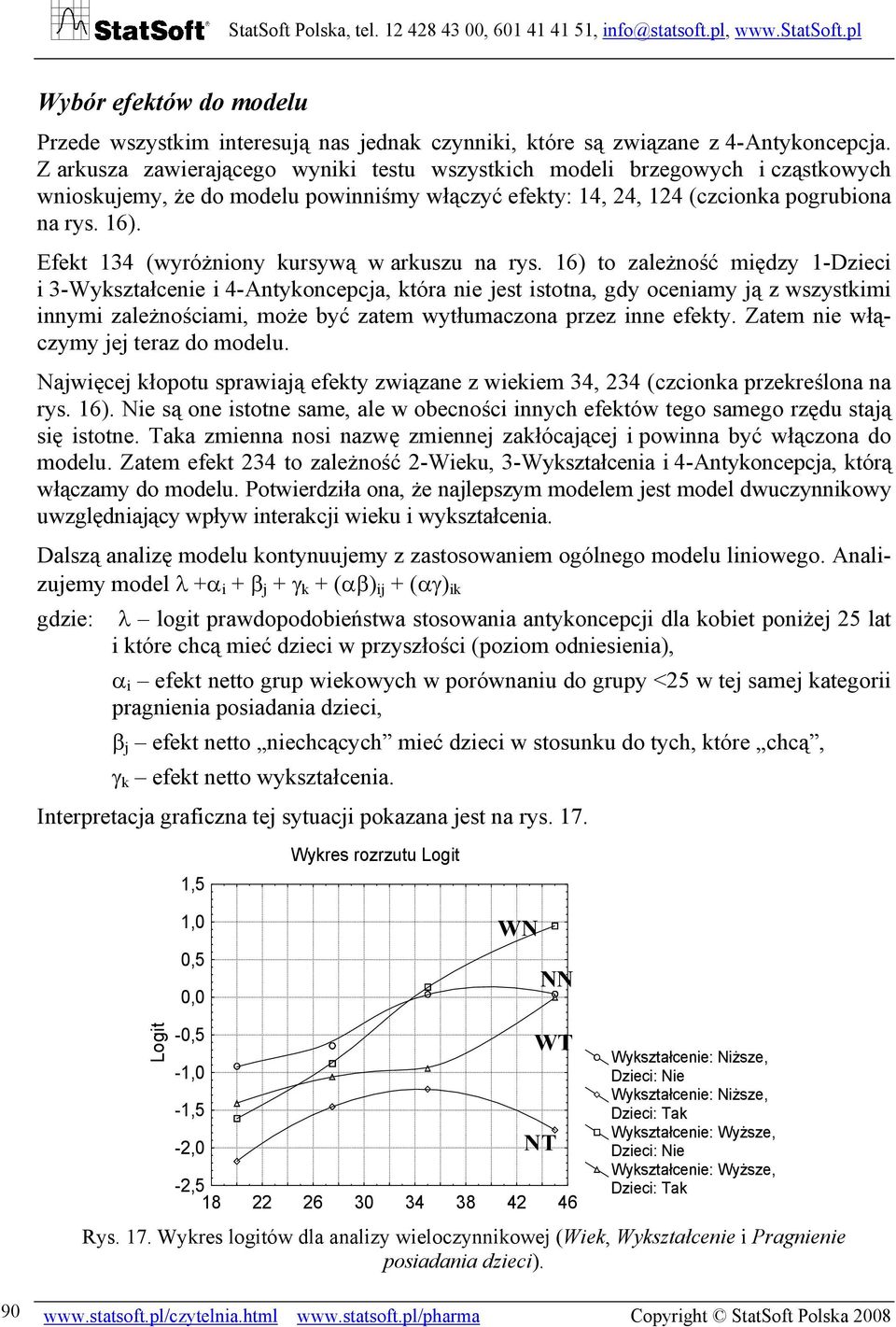 Efekt 134 (wyróżniony kursywą w arkuszu na rys.