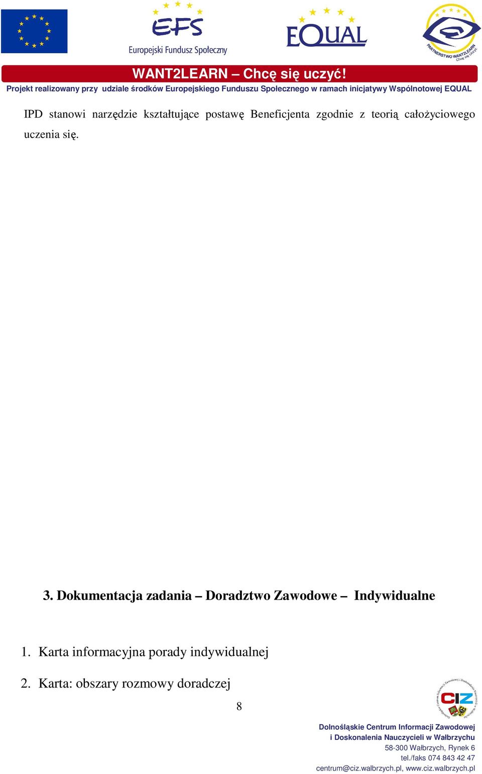 Dokumentacja zadania Doradztwo Zawodowe Indywidualne 1.