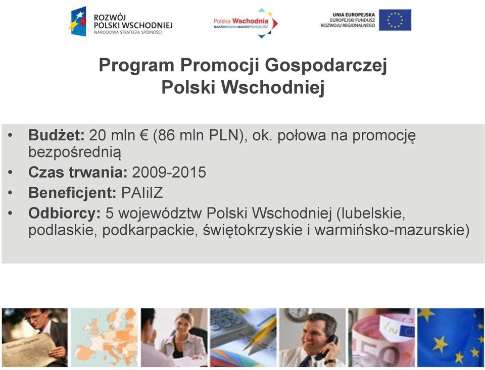 połowa na promocję bezpośrednią Czas trwania: 2009-2015