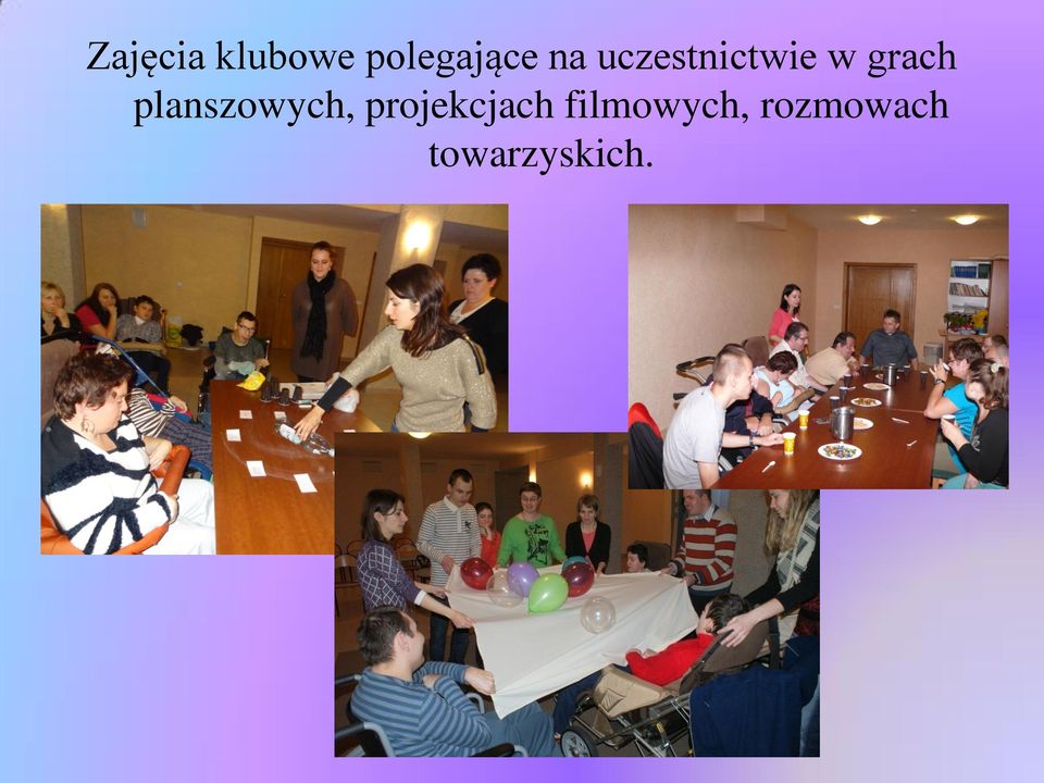 planszowych, projekcjach