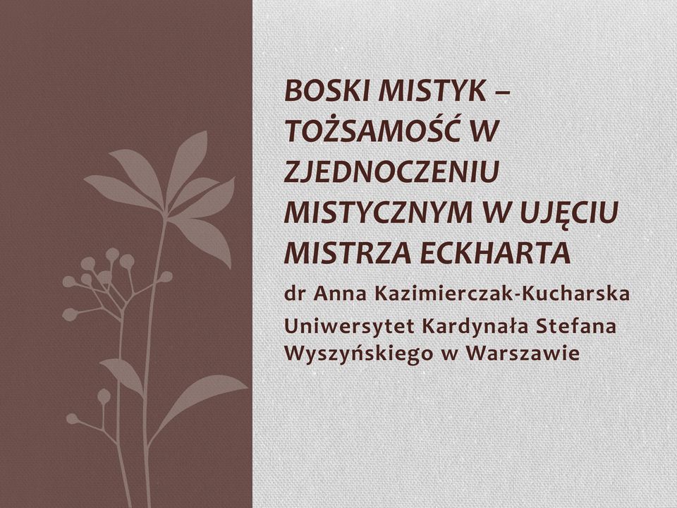Anna Kazimierczak-Kucharska Uniwersytet