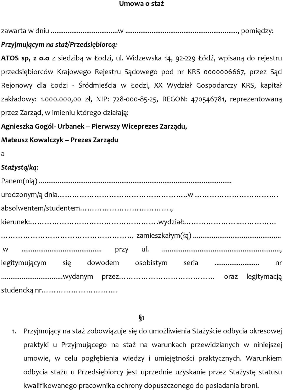 kapitał zakładowy: 1.000.