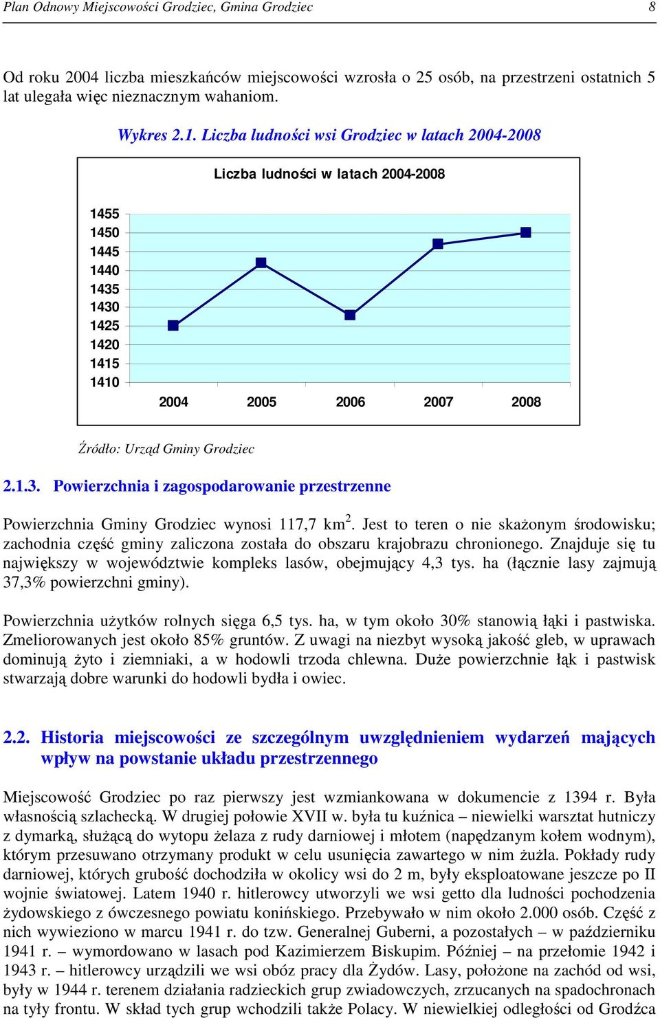 Jest to teren o nie skaŝonym środowisku; zachodnia część gminy zaliczona została do obszaru krajobrazu chronionego. Znajduje się tu największy w województwie kompleks lasów, obejmujący 4,3 tys.