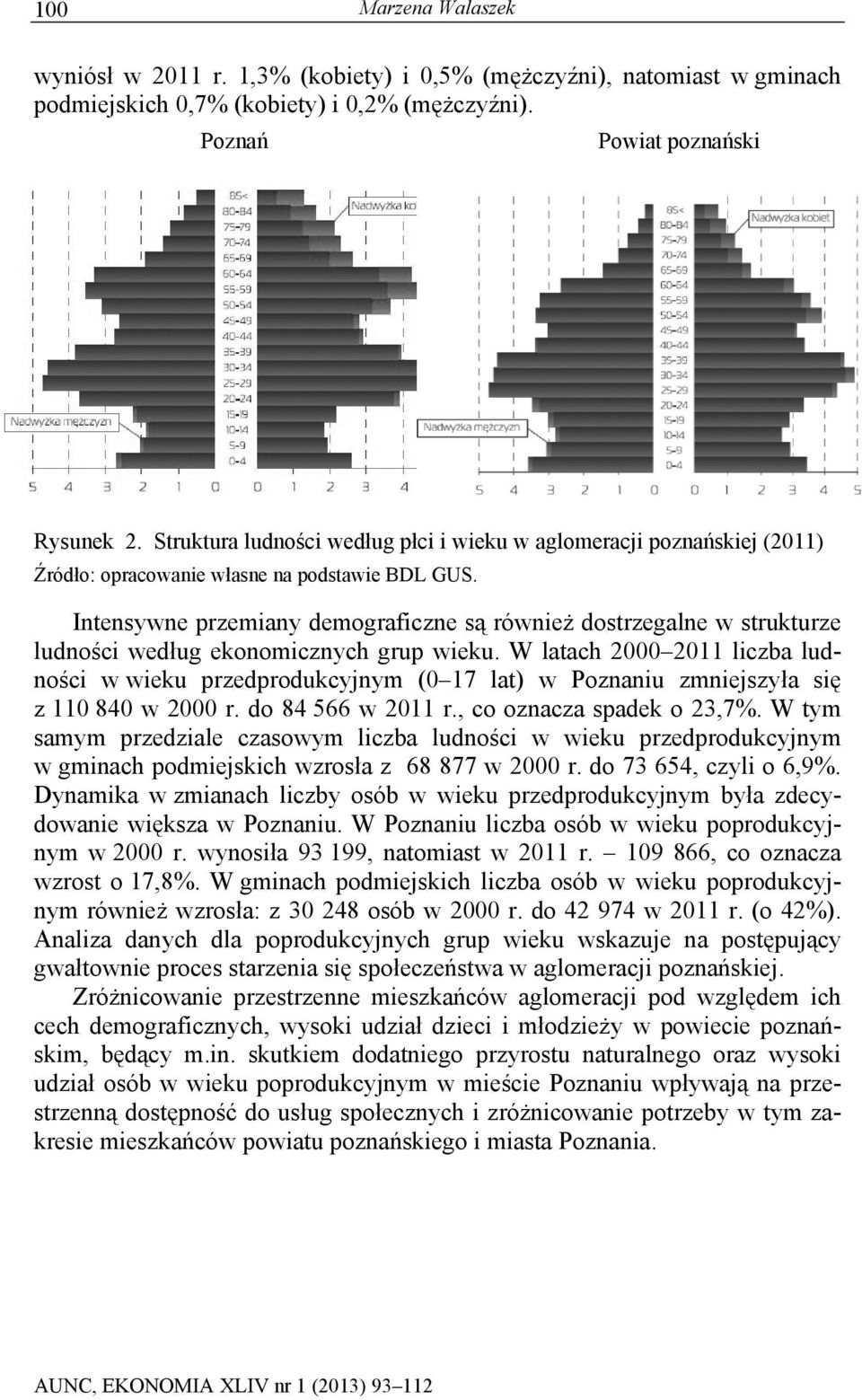 Intensywne przemiany demograficzne są również dostrzegalne w strukturze ludności według ekonomicznych grup wieku.