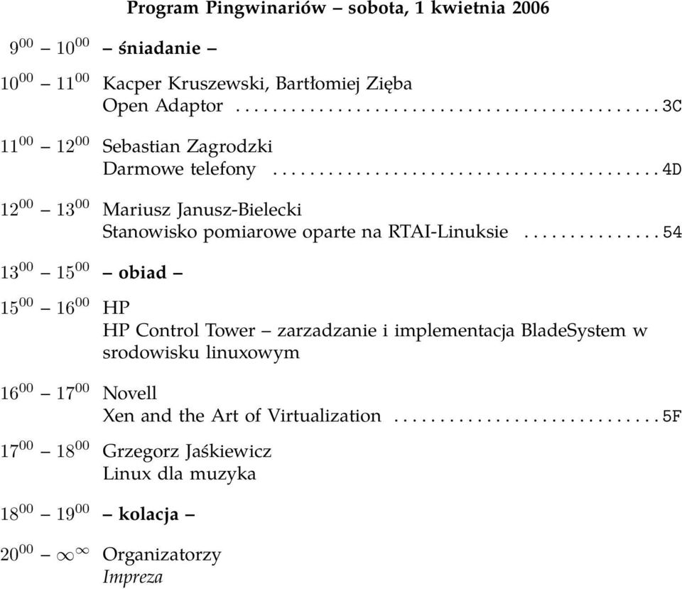 ......................................... 4D 12 00 13 00 Mariusz Janusz-Bielecki Stanowisko pomiarowe oparte na RTAI-Linuksie.