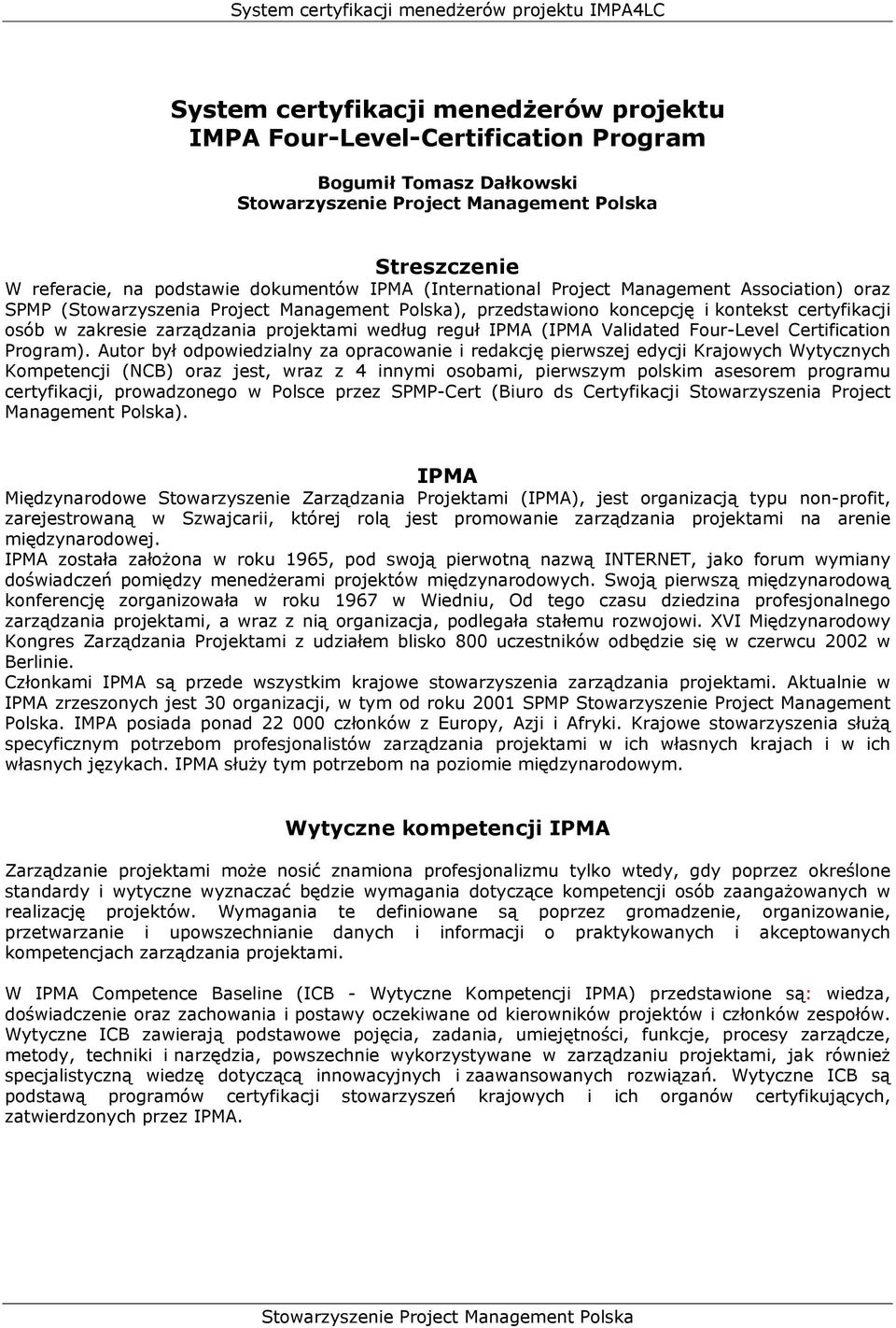 Certification Program).
