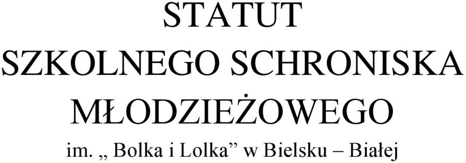 MŁODZIEŻOWEGO im.