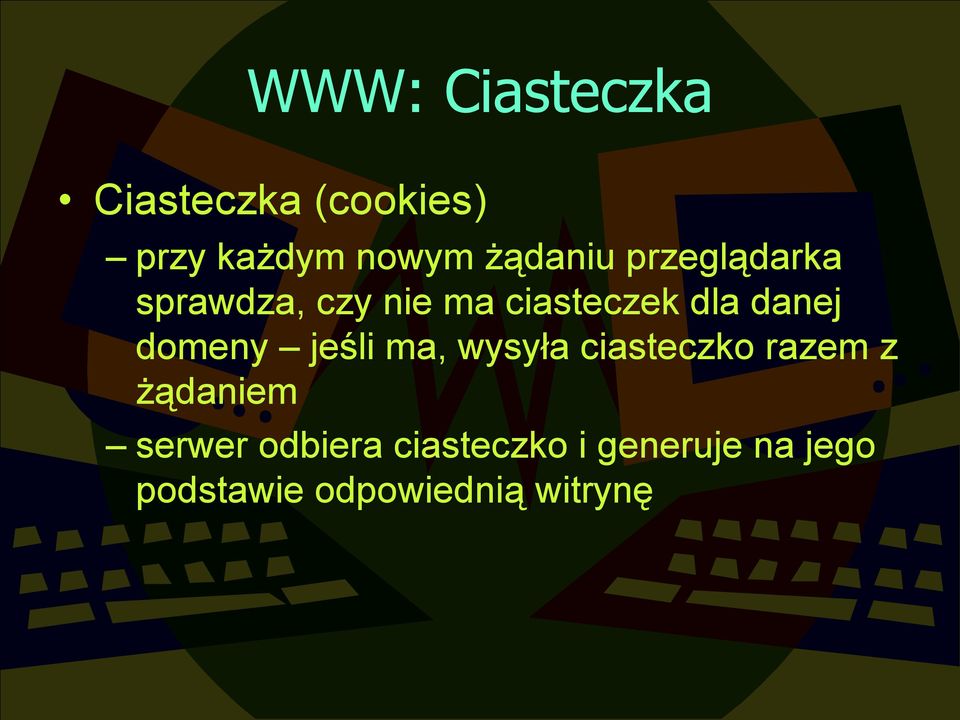 danej domeny jeśli ma, wysyła ciasteczko razem z żądaniem