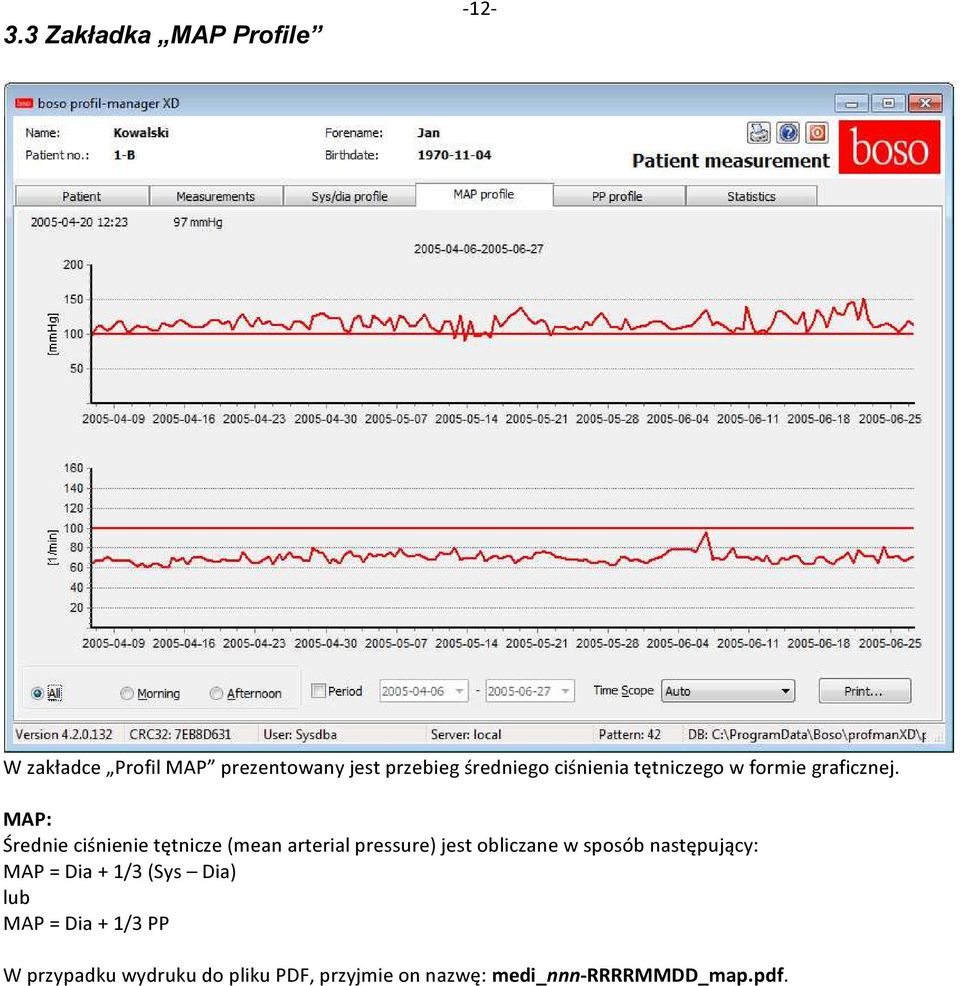 MAP: Średnie ciśnienie tętnicze (mean arterial pressure) jest obliczane w sposób