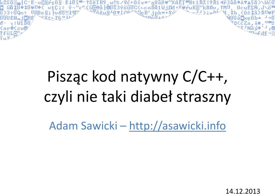 straszny Adam Sawicki